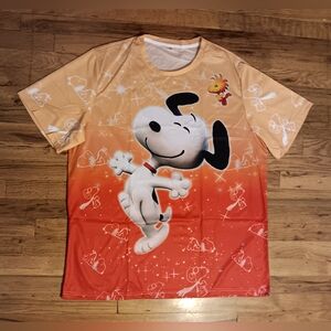 Snoopy Woodstock Happy Dance t-shirt New All Over Print Peanuts Charlie Brown